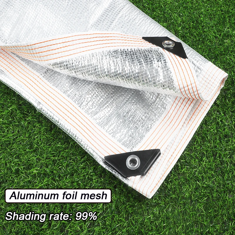 

99% Shading New Sun Shade Net Aluminum Foil Sunshade Net Garden Swimming Pool Car Shed Camping Shading Sail Outdoor Sun Shelter