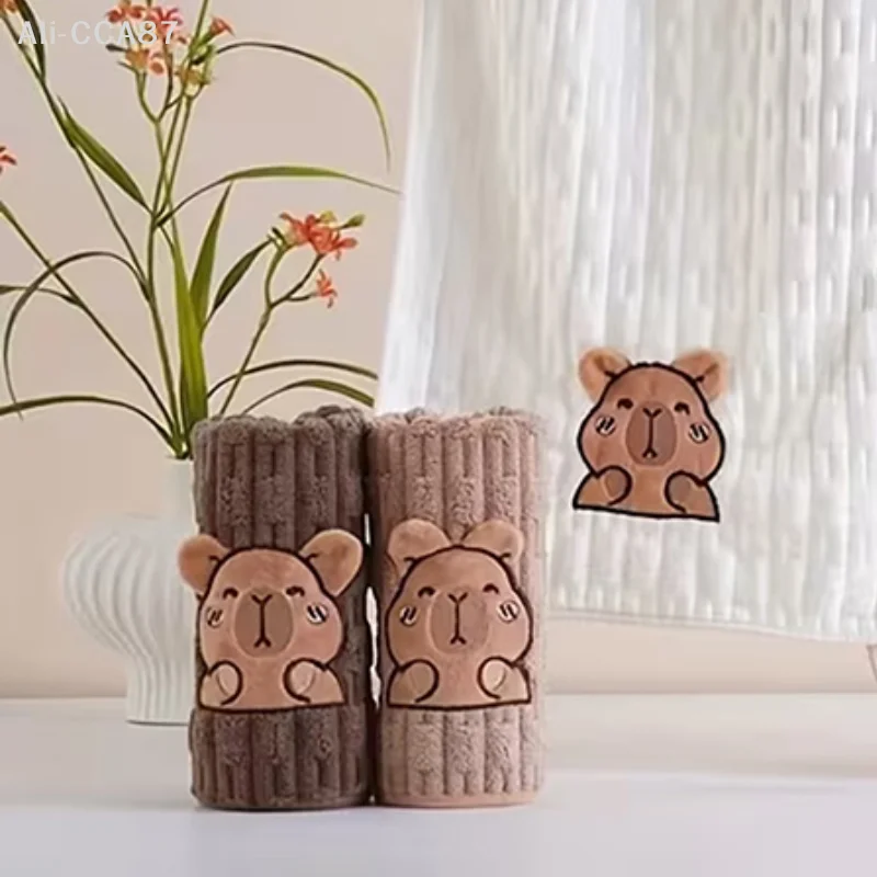 

Набор полотенец FEIMA Cute с изображением капибары, 2 предмета, из ультрамягкого кораллового флиса: полотенце для лица 34x74 дюйма и банное полотенце 70x140 дюймов