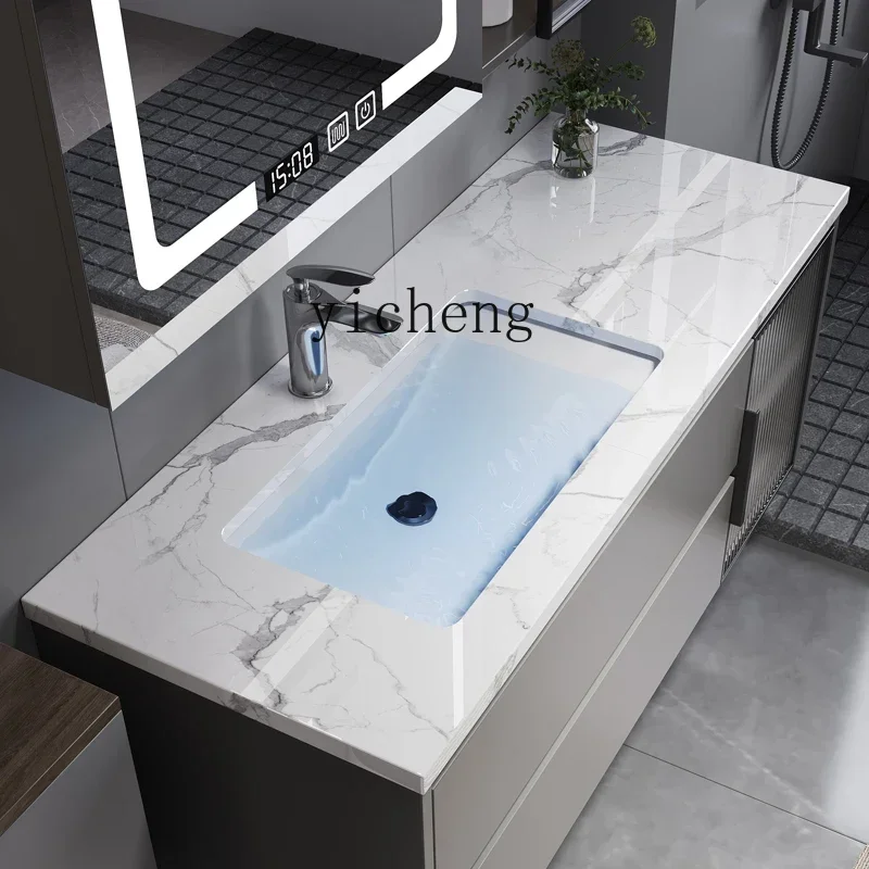 BB  smart bathroom cabinet combination bathroom rock slab hand wash washbasin cabinet washstand bathroom cabinet