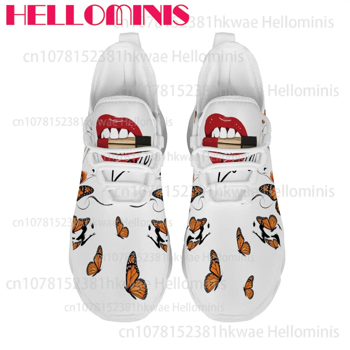 Fashion Adult Sneakers Lightweight Blade Sole Non‑Slip Comfort Casual Walking Shoes All‑Over Print Daily Outdoor Sport Footwear