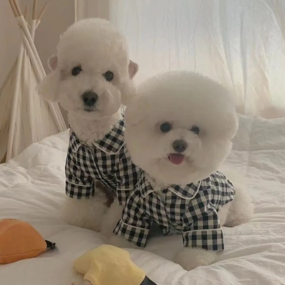 

Comfortable Ins Plaid Shirts Pet Clothing Elegant Cute Dogs Pajamas Fashion Costume Cat Dog Clothes Formal Gatherings