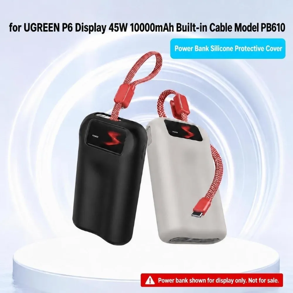 Silicone Protective Case Dustproof Shockproof Protective Cover Portable Soft Shell for UGREEN P6 PB610 45W 10000mAh Power Bank