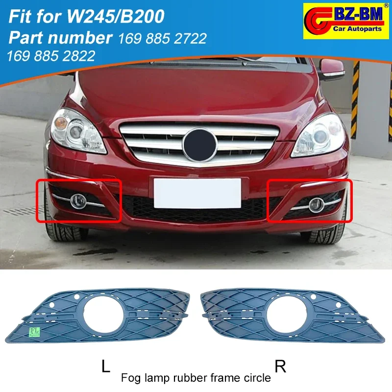

Front Bumper Grille Fog Lights Cover Strip For Mercedes Benz W245/B200 1698852722 1698852822 1698852922 1698853022 1698802183