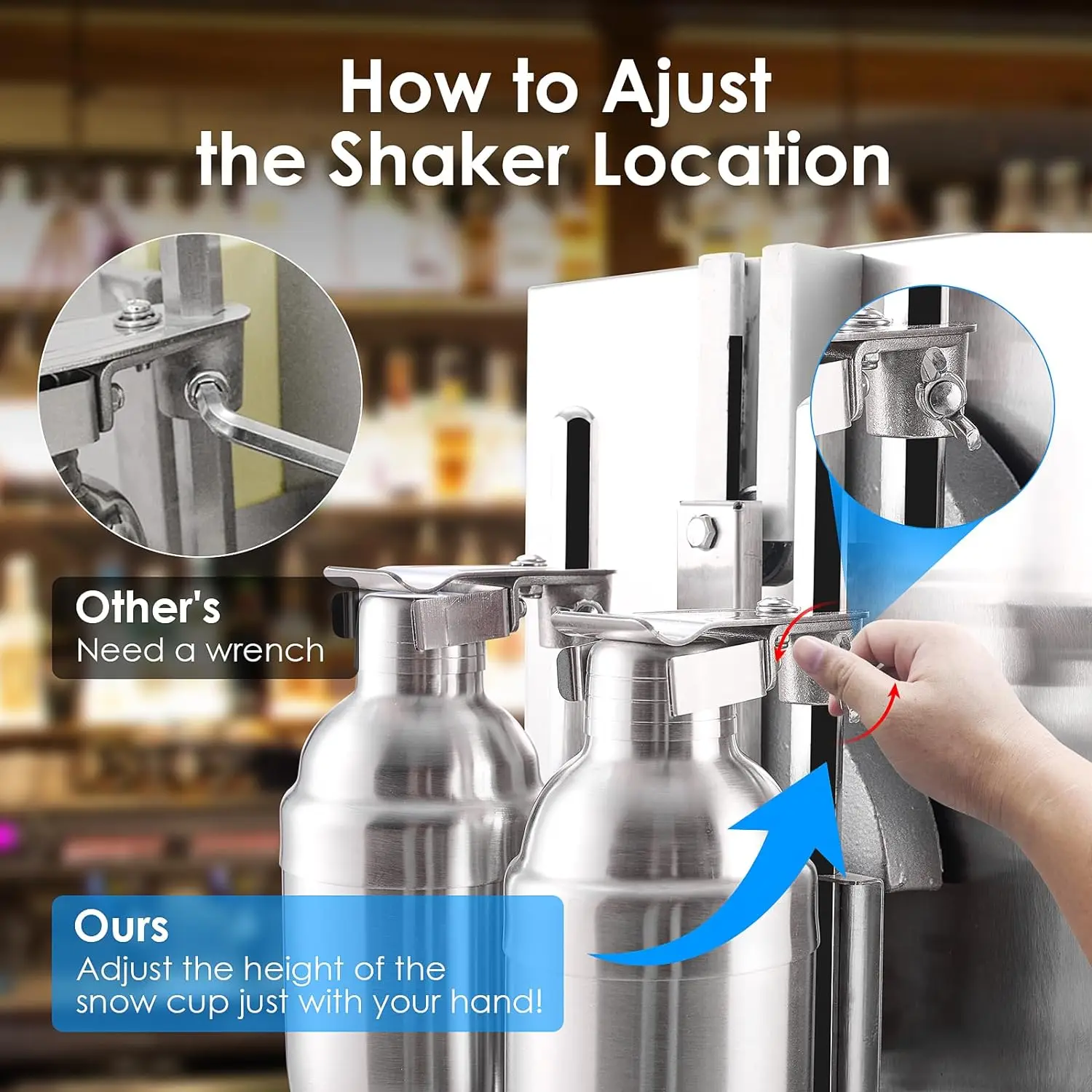 ماكينة اهتزاز كهربائية للشاي بالحليب ، إطار مزدوج أوتوماتيكي ، شاكر كوكتيل ، فولاذ مقاوم للصدأ ، أكواب مزدوجة ، 400r/min