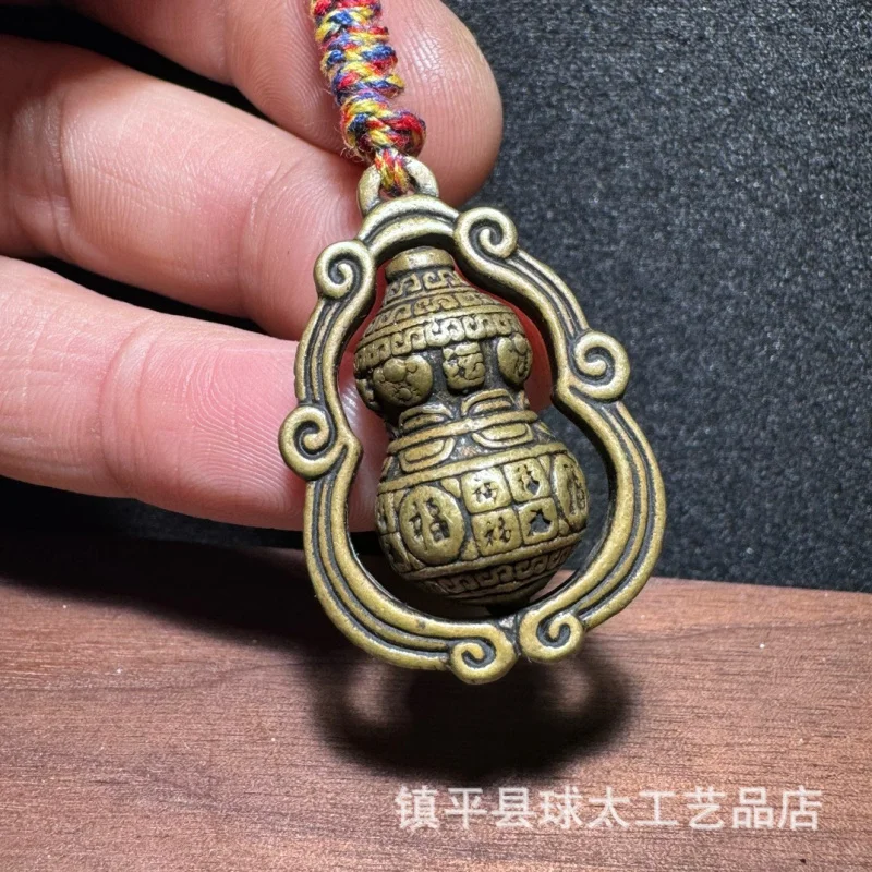 

Creative Brass Keychain Brass Handmade Fortune Gourd Car Keychain Pendant Decoration