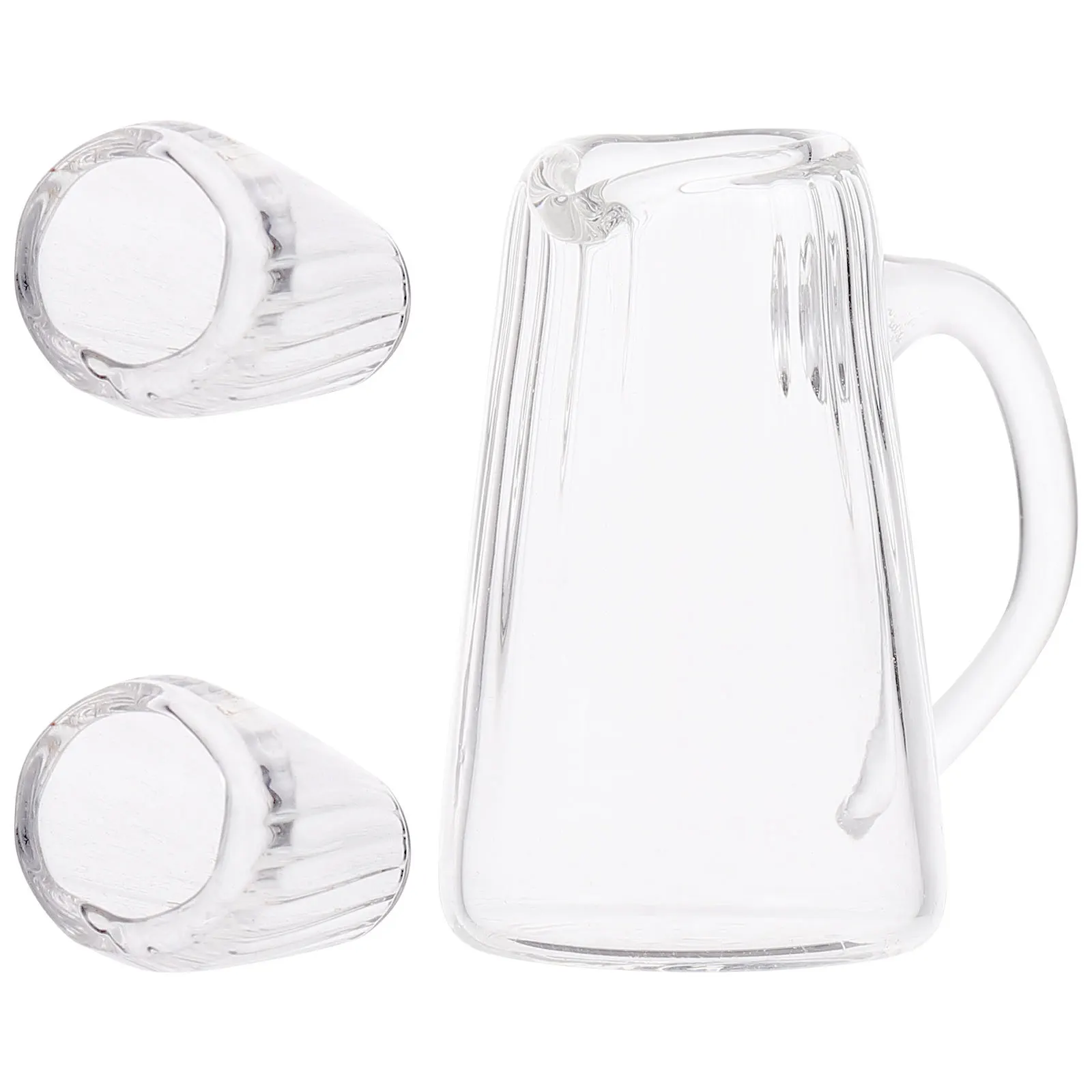 3Pcs Miniature Tea Set Realistic Simulation Teapot and Cups Compact Home Decor for Kids Natural Material Craft Smooth