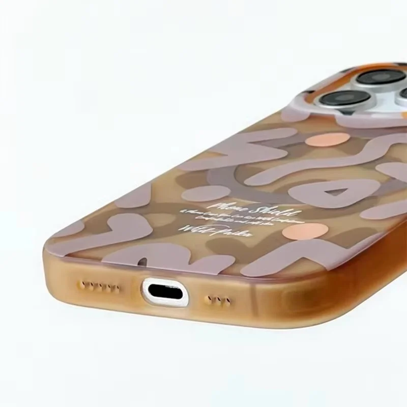 Geometrische Graffiti MagSafe Handyhülle für iPhone 16 13 14 15 Pro Max 16 Plus magnetische kabellose Lade harte stoßfeste Abdeckung