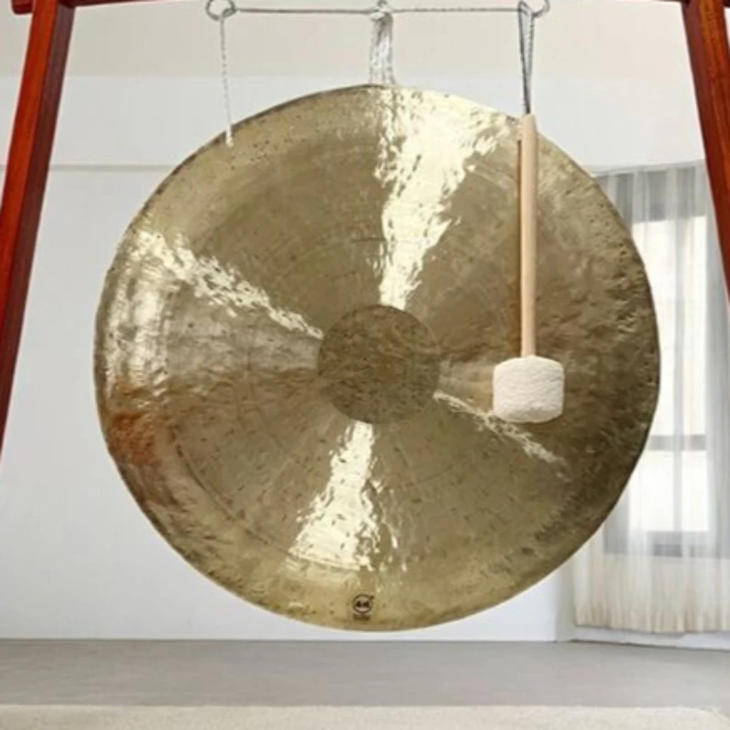 Pure Copper Wind Gong Traditional Sound Healing Meditation Wind Gong Handmade Low Volume Gongs Musical Instruments Percussion