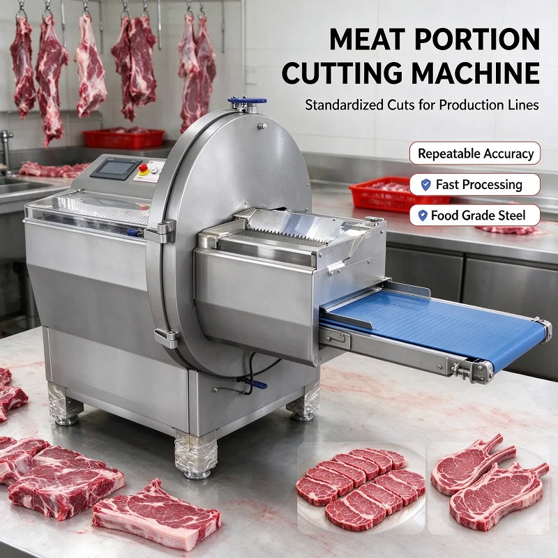 Automatic Frozen Meat Saw Machine Stainless Steel Adjustable Thickness Bone Cutter Pig Sheep Rib