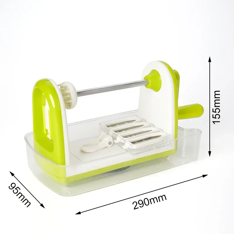 Spiral Vegetable Fruit Slicer Cutter with Stainless Steel Blades Potato Carrot Vegetable Spiral Slicer Grater Chopper