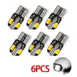 자동차 인테리어 맵 너비 돔 조명, T10 W5W 4300K LED 전구, 194 168 LED 캔버스 5730, 8SMD 자동 신호등, 12V 6000K, 6 개