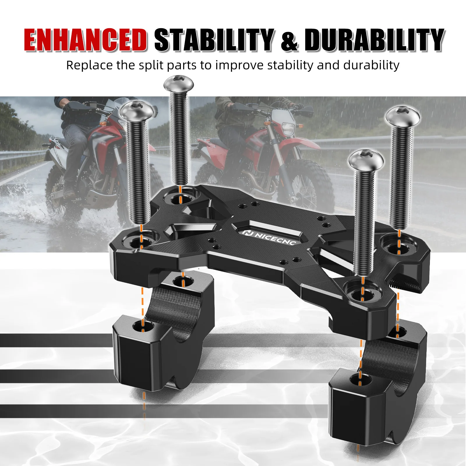 1 "ارتفاع دراجة نارية لتحديد المواقع بين قوسين أمبير جبل المقود الناهضون جبل المشبك لهوندا CRF1100L أفريقيا التوأم/مغامرة 2020-2024 2025