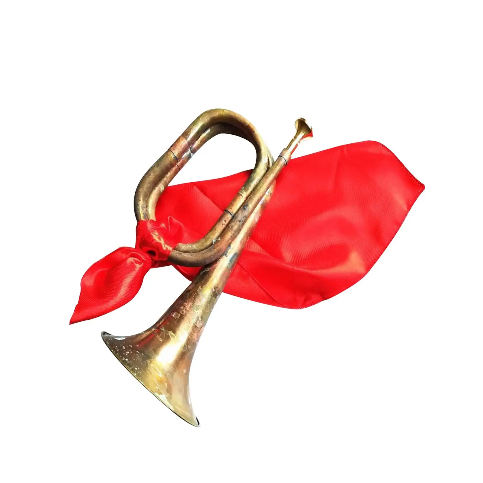 Marching Bugle Brass Instrument for Orchestra Boy Scout with Mouthpiece Professional Sound