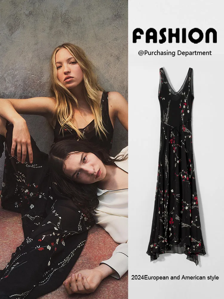 

Ele V-Ne Svel с застежкой на талии Dr, женское модное летнее новое поступление, платье миди с высокой талией и цветочным принтом