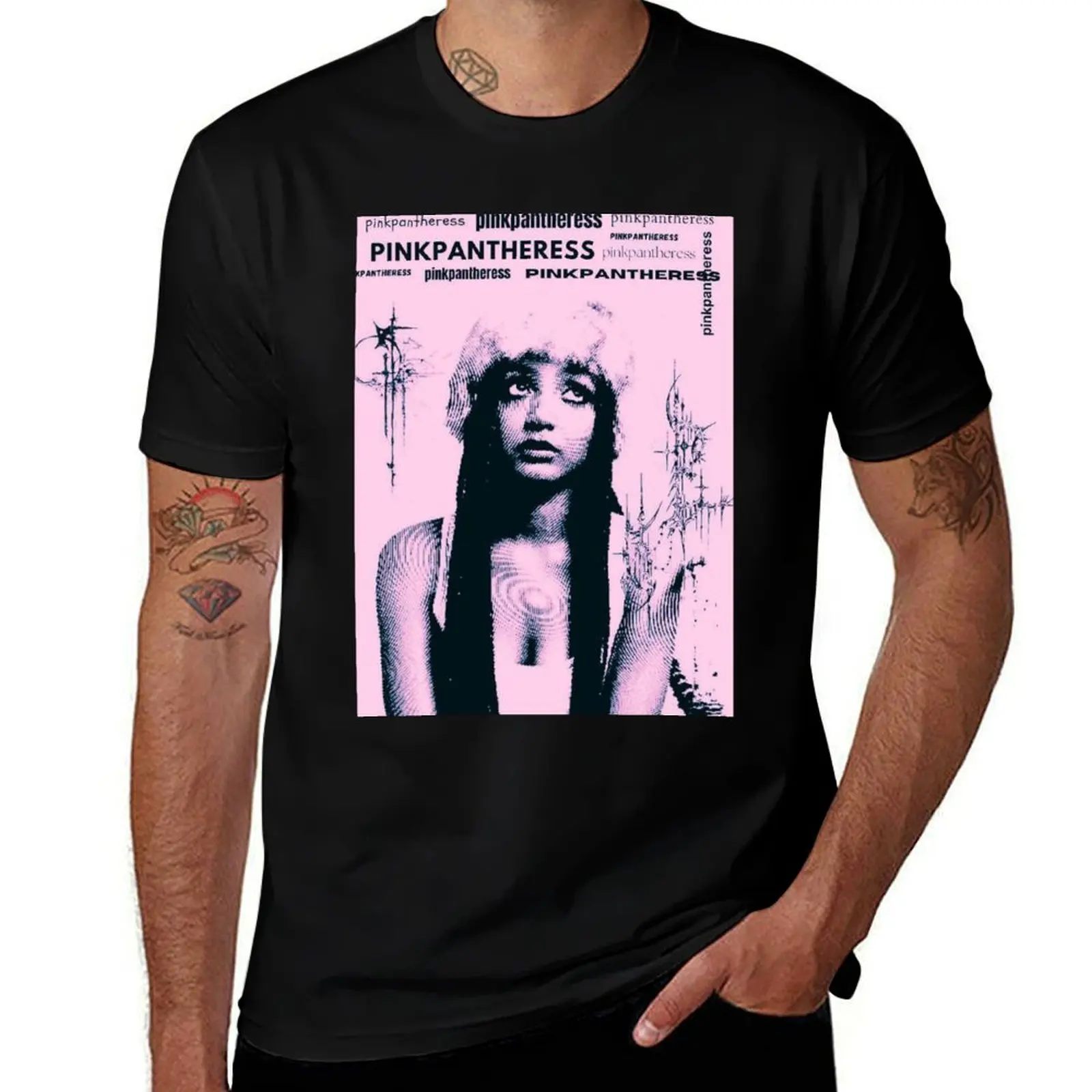 

PINKPANTHERESS pink decal T-Shirt t shirts for man graphic tees man t shirt graphic