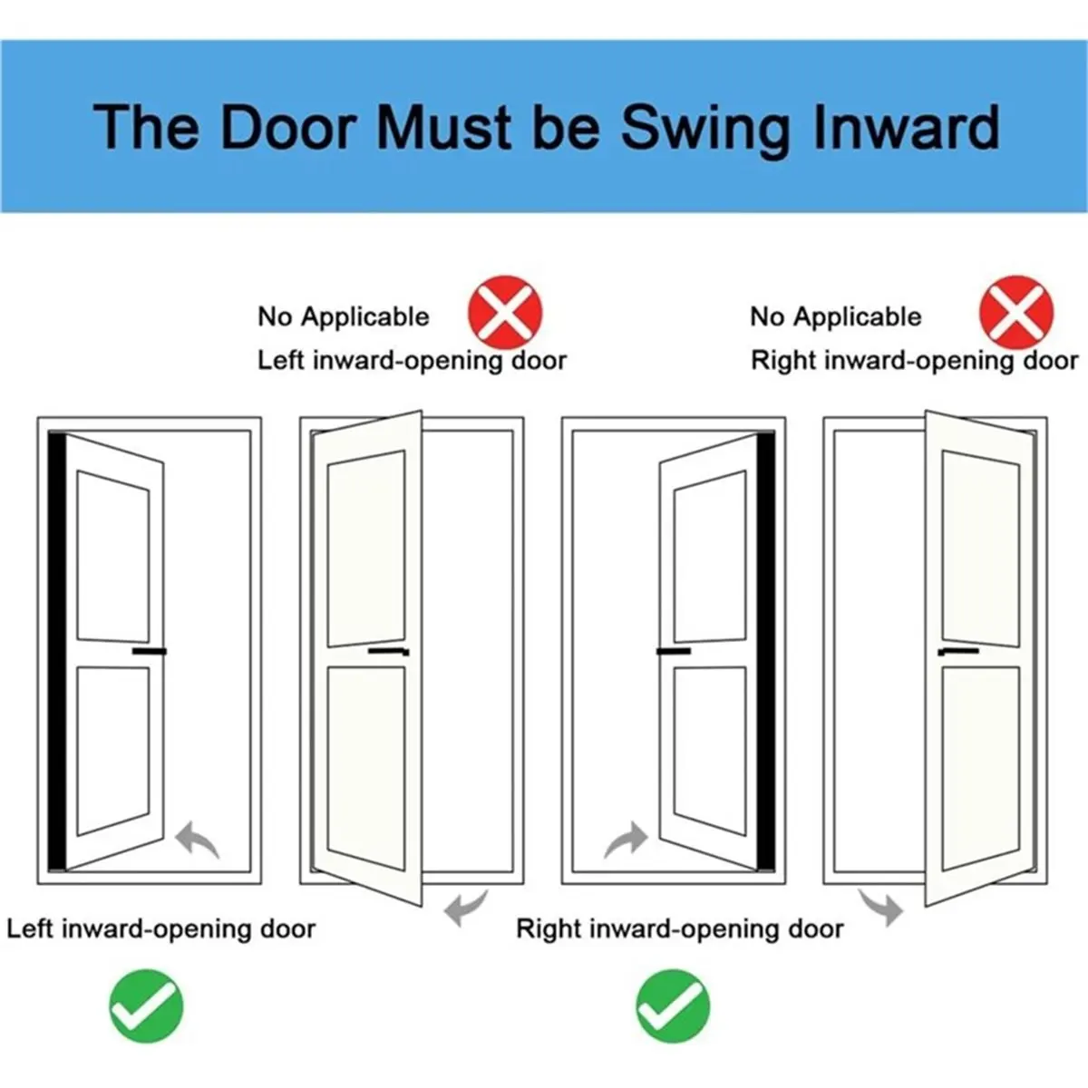 A89X Lock Box Door Mount Bracket, Adjustable Door Hooks for Security Lock Box Keys Emergency Access, Fits Different Door