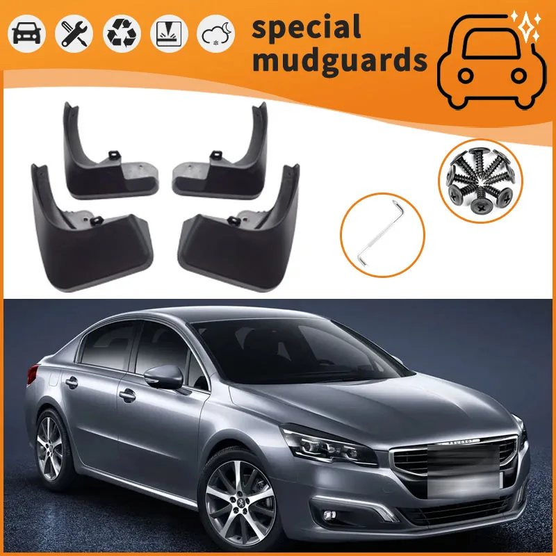 Suitable for 10-22 models of logo 508 fender car tire anti-splash mudguard