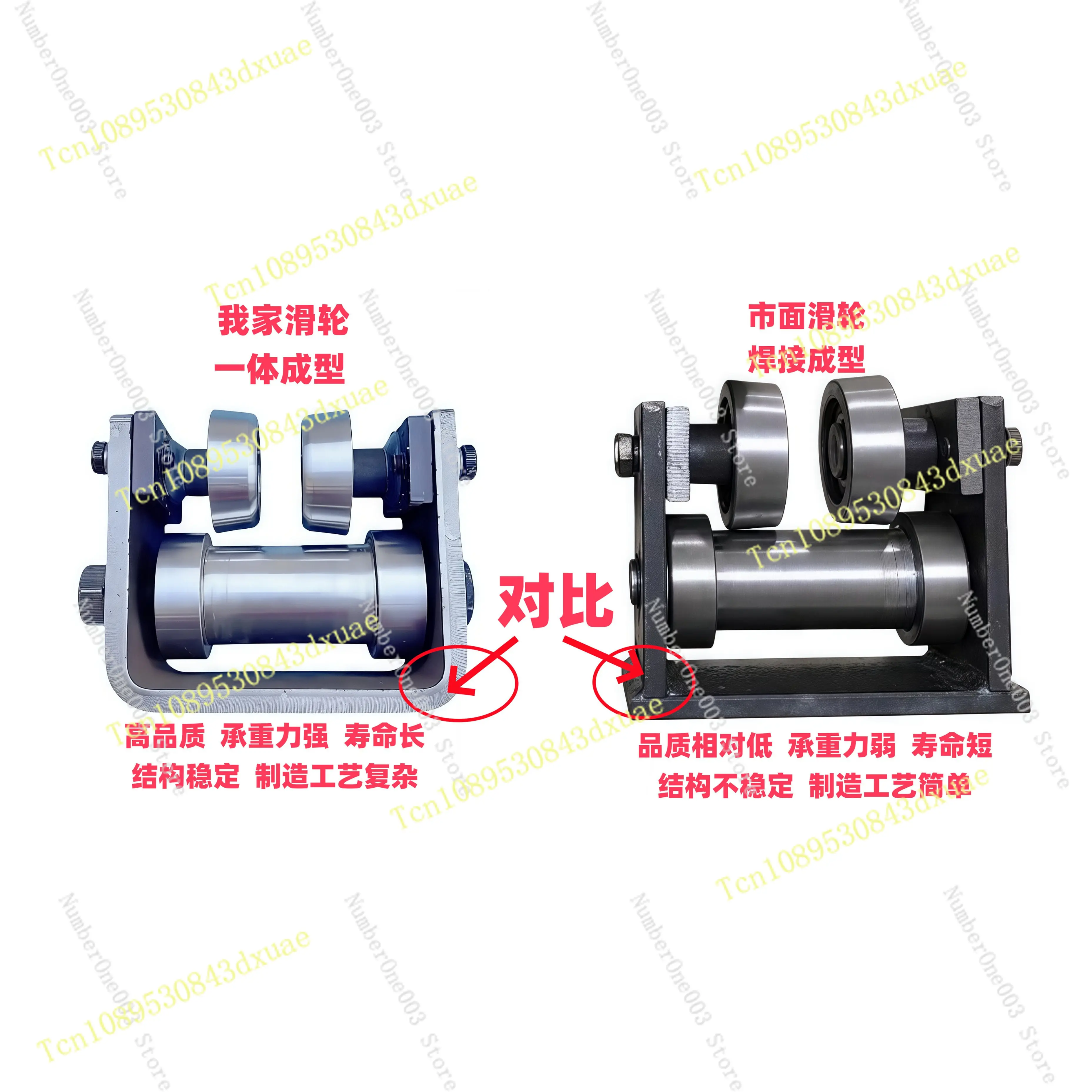 Hydraulic Cargo Elevator Accessories Guide Wheel I-beam Pulley H-steel Pulley Load-bearing Wheel Hoisting Heavy Object Floor