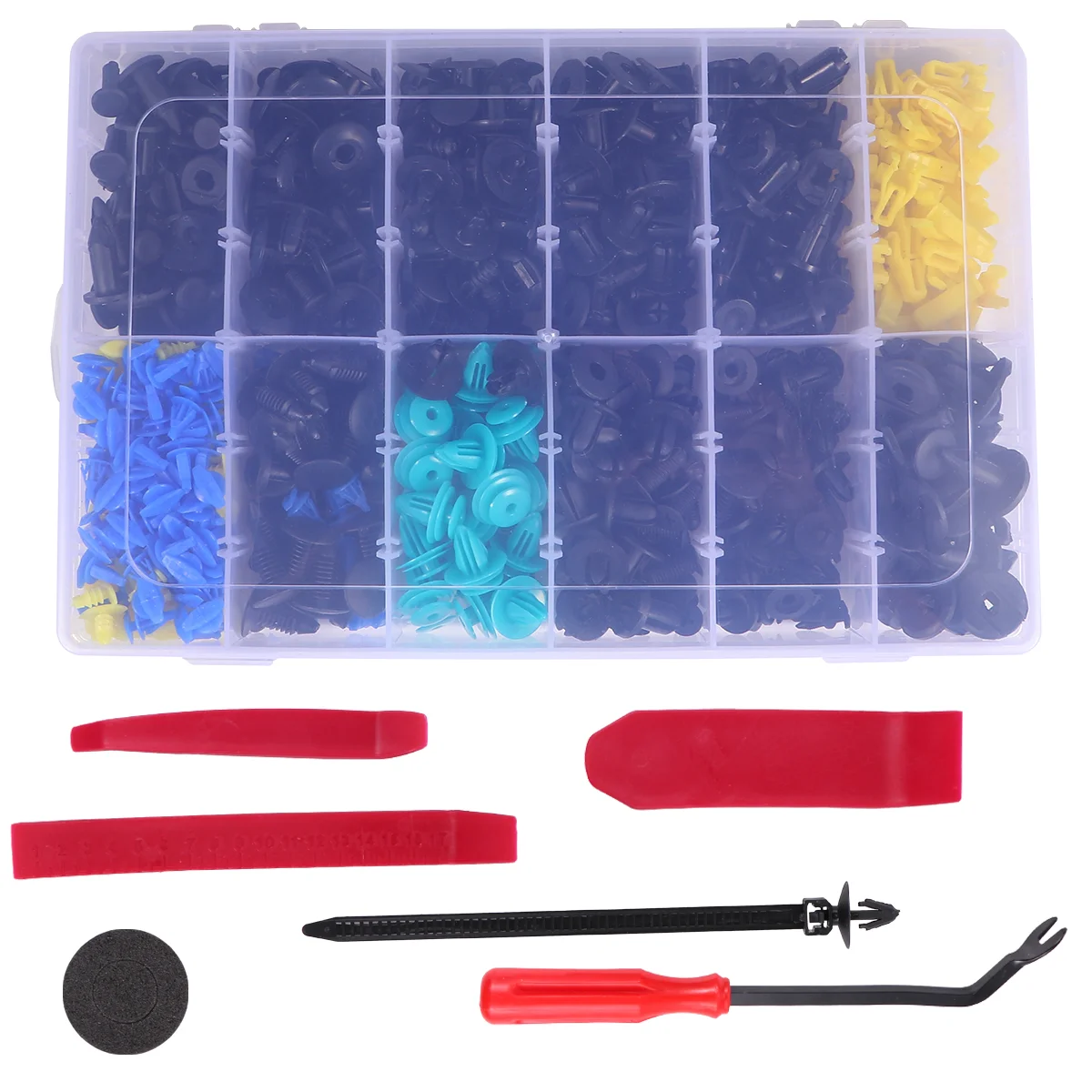 

640 Pcs Hood Kits Box Buckle Repair Tool for Automobile Bumper Retainer Clips Panel Remover