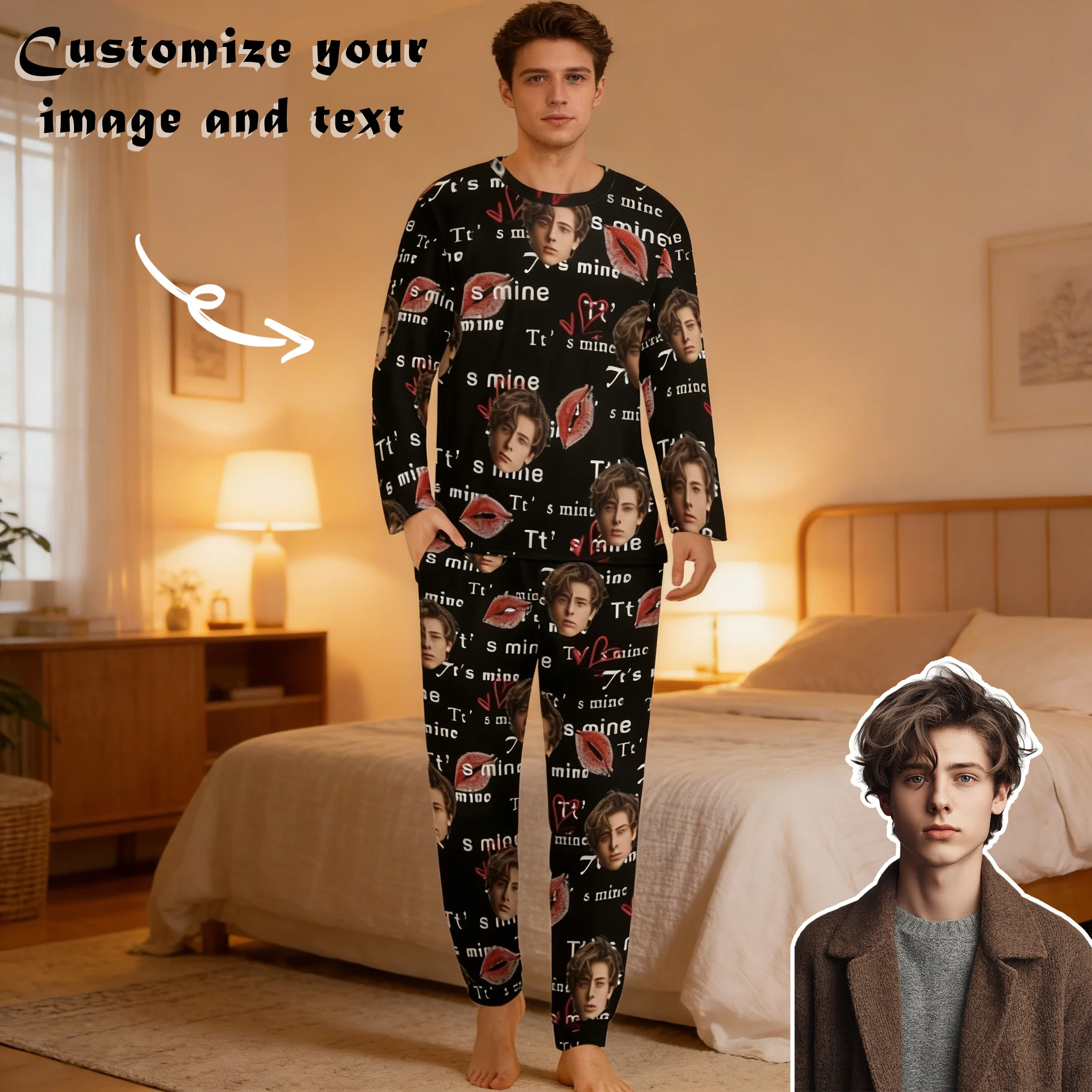 

Customized pajamas Personalized Family Pajamas Dog Portrait Pet Lover Gift Pajamas men Pet Photo Pajamas Couple Long PJs