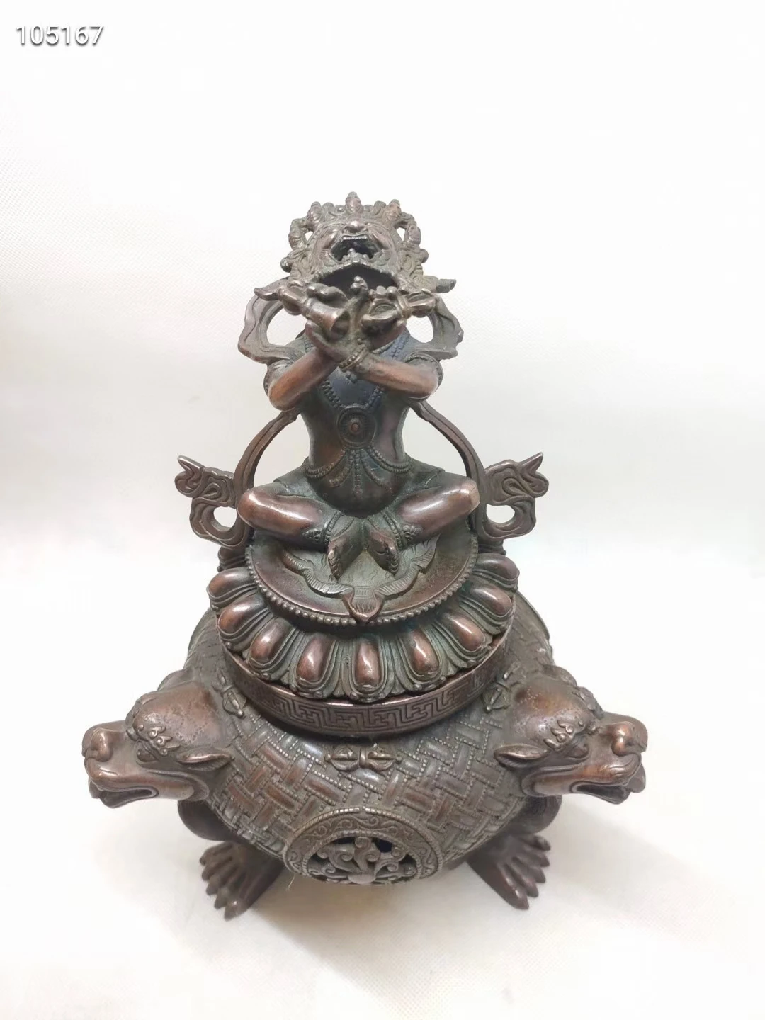 Excellent  King kong Censer Incense Burner Bless God Cover Sculpture Decoration Lucky Beast Fortune Energ Mascot y