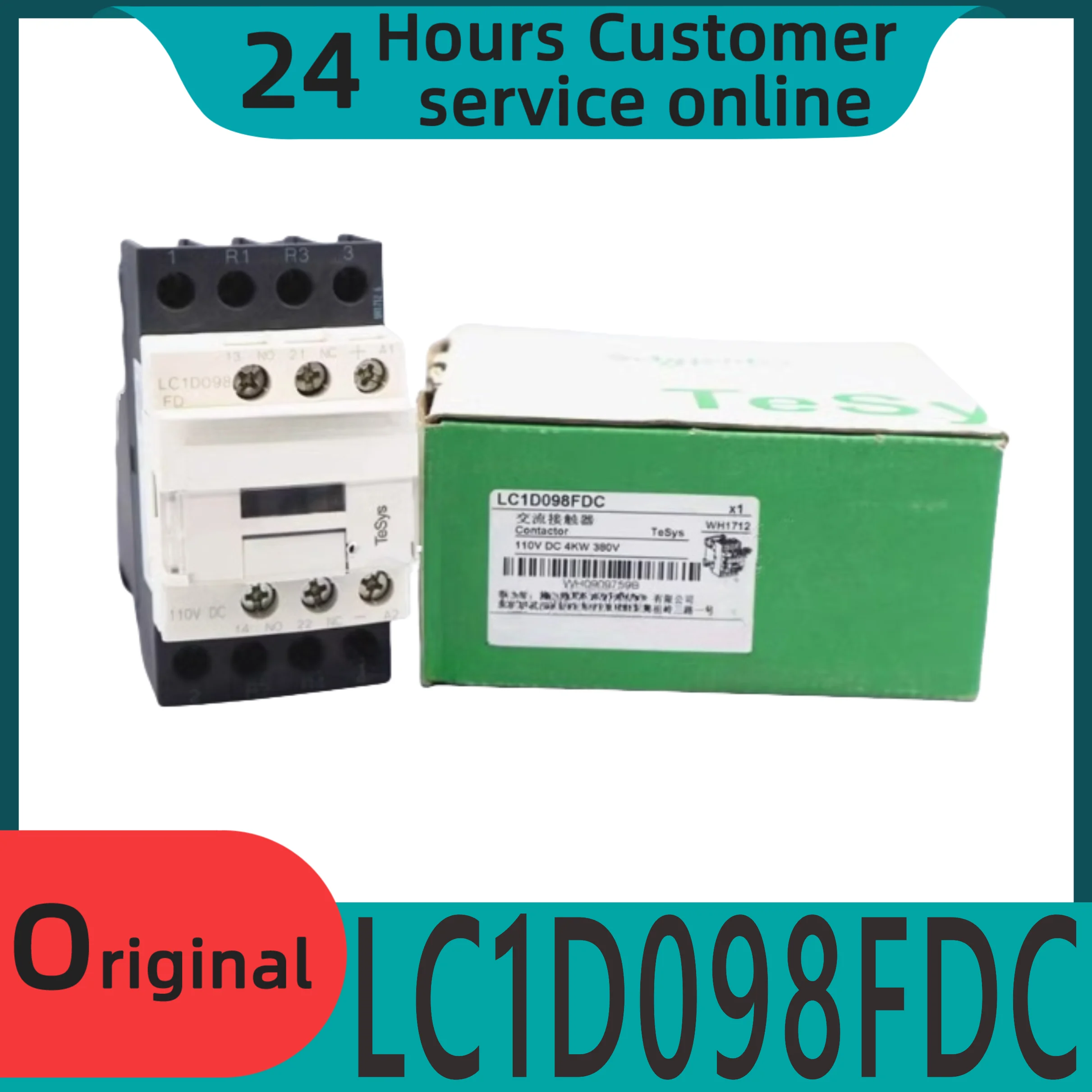 

New original brake elevator four pole DC contactor LC1D098FDC DC110V LC1D128FDC