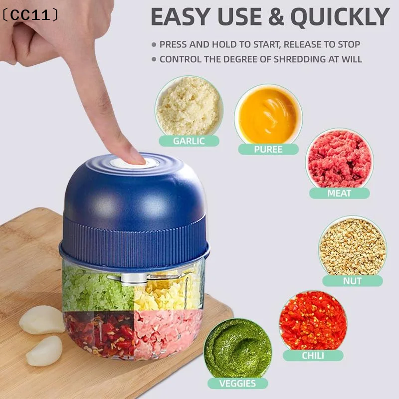 Home Kitchen Electric Mini Food Chopper With Stainless Steel Blade Control〔CC11〕