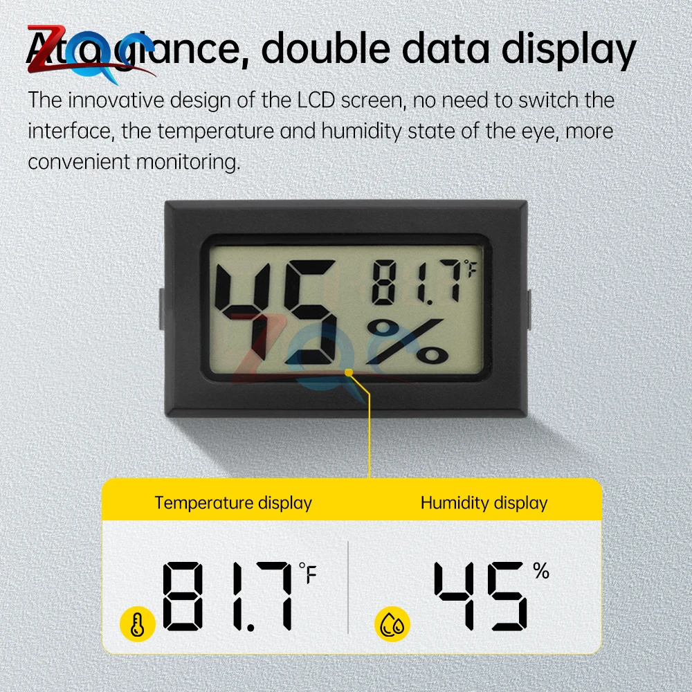 Mini Wireless LCD Digital Thermometer Hygrometer Gauge Humidity Meter Indoor Outdoor Home Thermometer Temperature Sensor