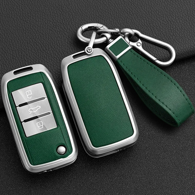 

Leather Zinc Alloy Car Key Cover Case Shell Holder Keychain For Roewe RX5 MG3 MG5 MG6 MG7 MG ZS GT GS 350 360 750 W5 Accessories