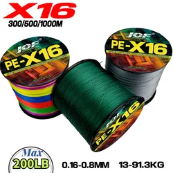 16Strands Multifilament Fishing Line 300-1000M X16 PE Braid Line Smooth Carp Fishing Accessories 25 40 80 100 125 140 161 200LBS