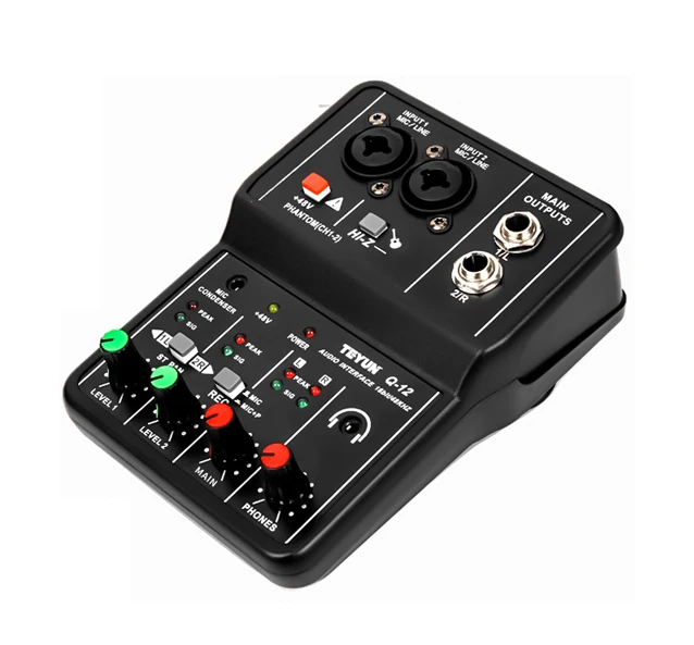 Wholesale Professional Mini Audio Multimedia Video Interface Usb 2 Channels Recording for Living Broadcast