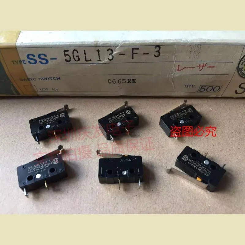 Original new 100% micro switch mini-stroke limiting switch 2pin SS-5GL13-F-3 with bending handle