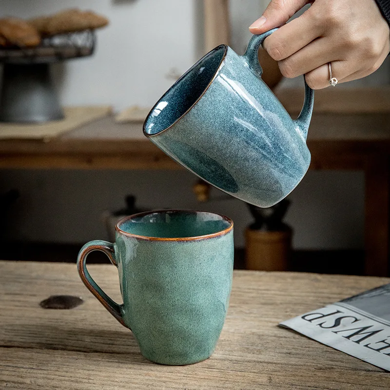 Alley tail [Retro kiln variant 450ml cup] Characteristic personality coffee cup ceramic cup water