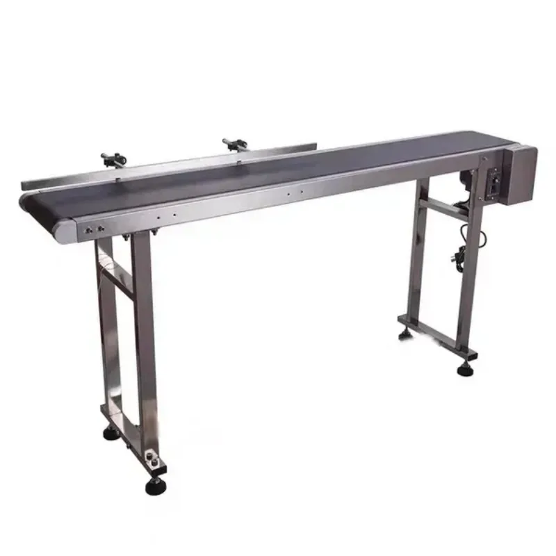 New Inkjet Printer Small Line Adjustable Speed Stainless Steel Conveyor for The Delivery of Product Spray Packaging Date Coding