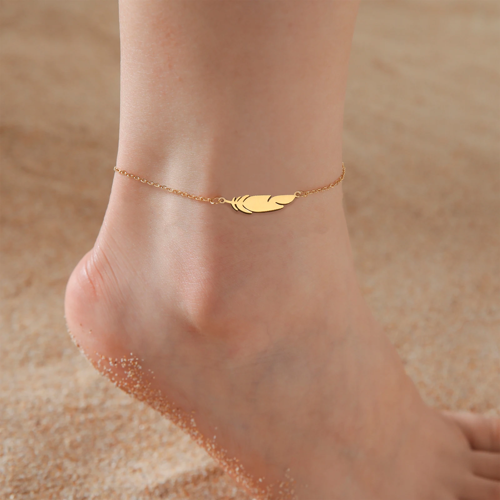 Cazador Cute Walking Cat Anklets for Women Stainless Steel Jewelry Foot Bracelet Fashion Summer Beach Accessories 2024 Wholesale