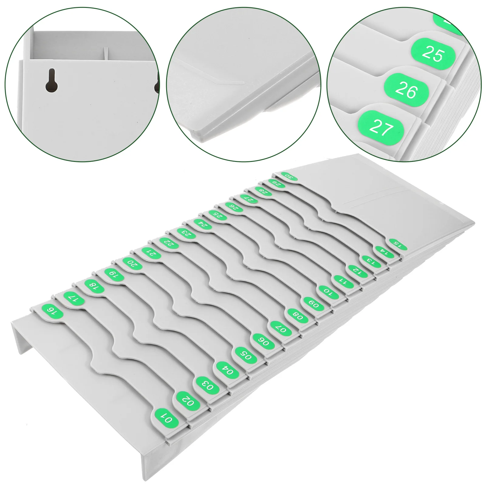 Telescopic Attendance Card Holder Shelf Pocket Slots Rack Slot -mounted Garage Organizers Warehouse Label