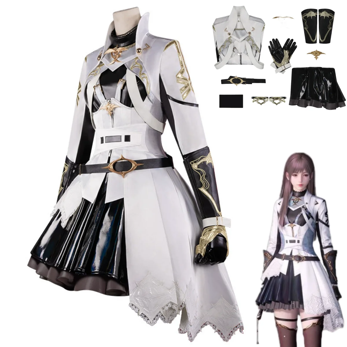 

Аниме Love and Deepspace Miss Hunter Косплей Костюм Главный герой Refulgent Path Пальто Юбка Боевая форма Женский сексуальный костюм для вечеринки