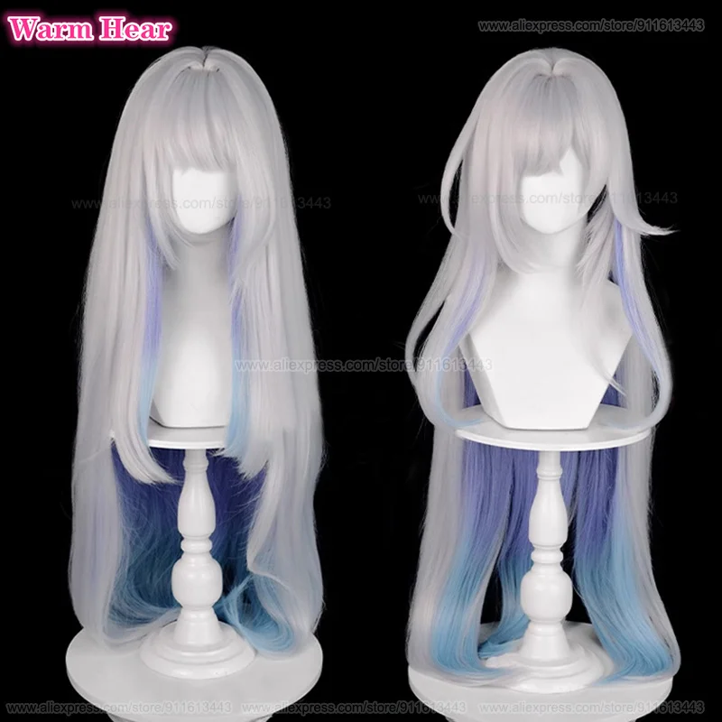 New Arrival Skirk Cosplay Wig Anime 105cm Long Mixed Color Gradient Wig Heat Resistant Synthetic Cosplay Anime Wigs + Wig Cap