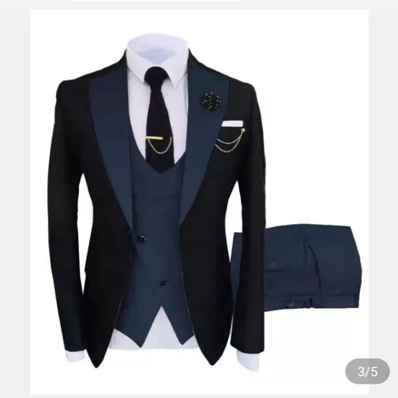 Trajes de tres piezas para padrino de boda para hombres, o617, nuevo