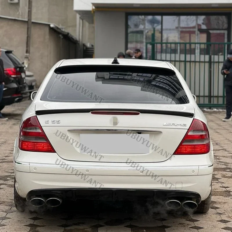 Für Benz W211 E300 E320 E240 2005-2009 ABS Heckklappen-Spoiler Ducktail Lippe Flügel – Detail 4