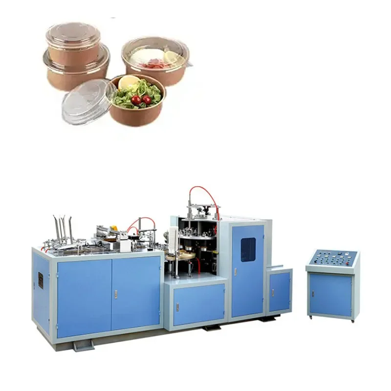 Hot Selling One Time Used Bowl Machine Biodegradable Disposable Kraft Paper Soup Bowl Machine Salad Bolw Equipment