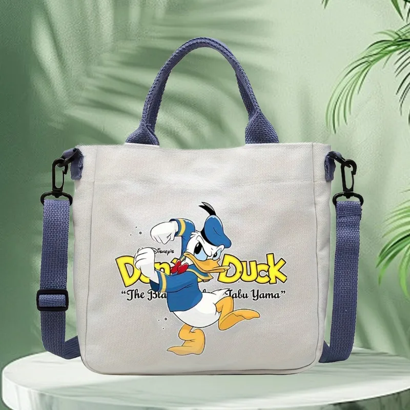 Borsa a tracolla in tela da donna Disney Minnie Topolino Borse tote femminili Harajuku Borsa per la spesa di grande capacità Borse Eco Girl