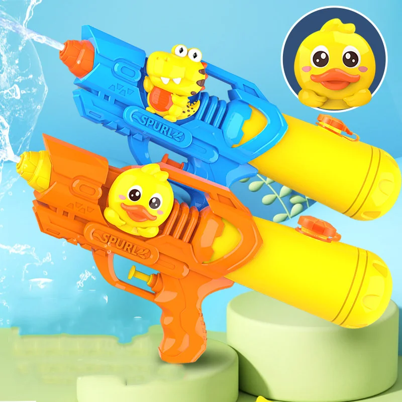 การ์ตูนไดโนเสาร์เป็ดน้ําปืนของเล่นขนาดใหญ่ความจุฤดูร้อน Holiday Pool Beach Water Blaster สเปรย์น้ําอัตโนมัติปืนพก