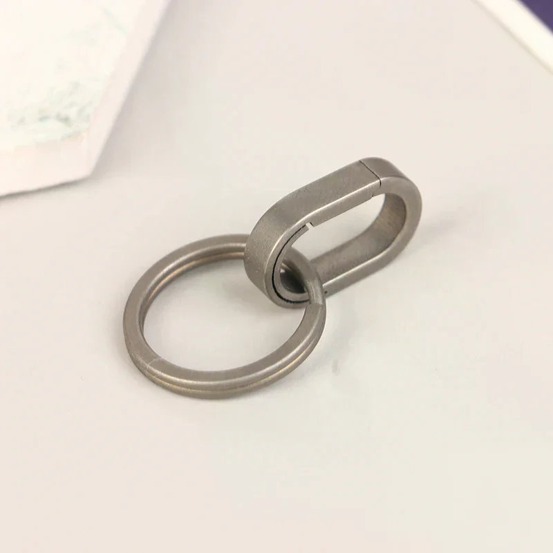 Titanium Alloy Mini Key Ring Connection Buckle Universal Joint Auxiliary Ring Connection Bayonet Ring Personality Creativity