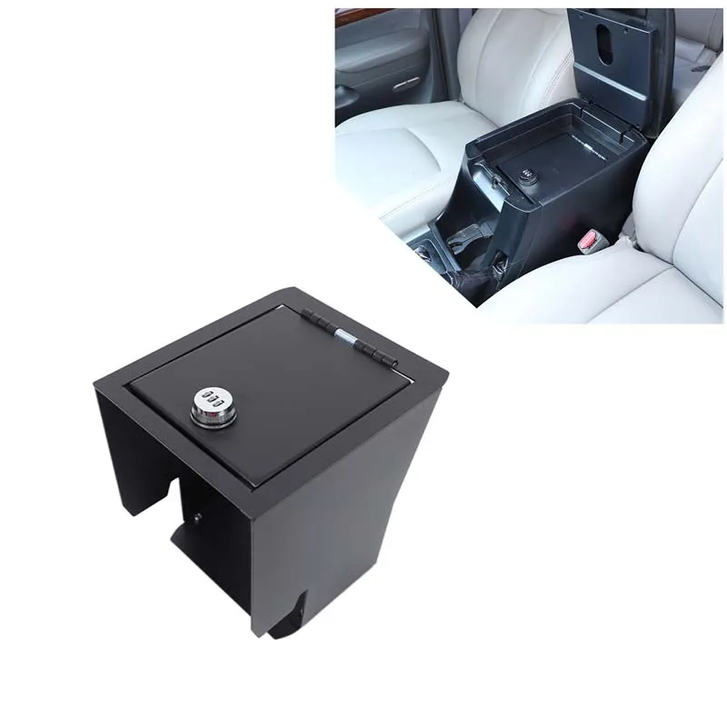 For Toyota Land Cruiser Prado FJ120 2003-2009 Car Armrest Storage Privacy Password Lock Security Safe Box Interior Accessories