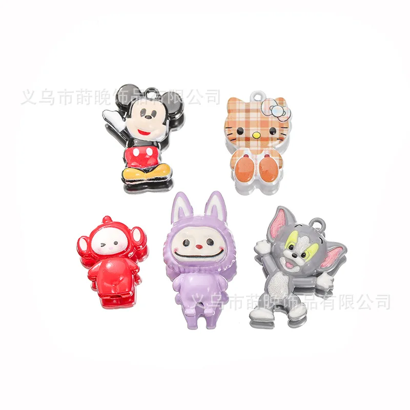 5 stücke zink-legierung farbe nette cartoon zufällig DIY blind tasche anhänger stall blind box schmuck zubehör anhänger geschenk box