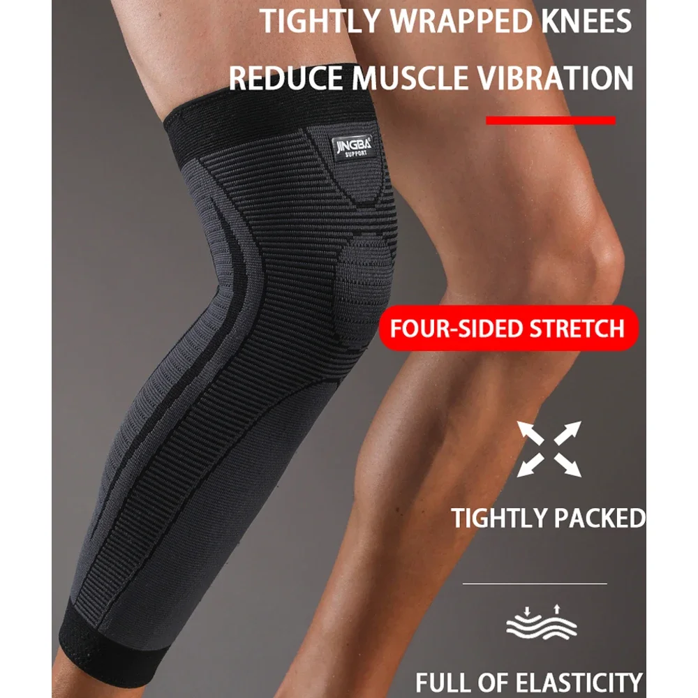 TIKE 1 PC Compression Leg Sleeves Knee Brace for Sports, Running, Basketball, Calf Knee Pain Relief, Improve Blood Circulation