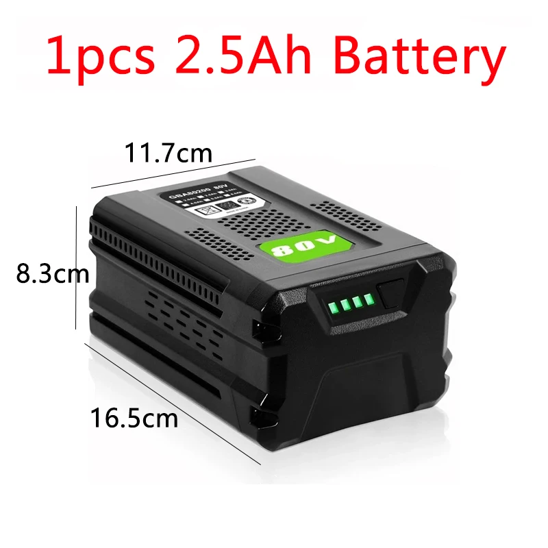 80V 2.0Ah-6.0Ah vervangende batterij voor Greenworks PRO 80V Li-ion batterij GBA80150 GBA80150 GBA80200 GBA80250 GBA80300 GB