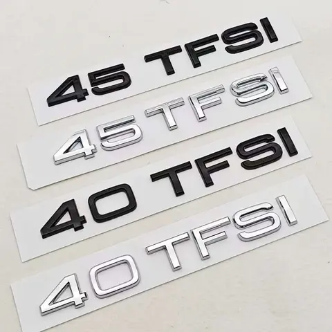 3D ABS Car Lettes Logo 40 TFSI 45 TFSI Badge Rear Trunk Sticker Decals For A4 A5 A6 A7 Q3 Q5 Q7 S3 S4 S5 S6 RS3 RS4 RS5 RS6