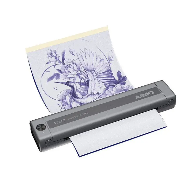 DM Wireless Tattoo Transfer Machine AIMO Tattoo Stencil Printer Thermal with Transfer Paper Compatible with Smartphone & PC